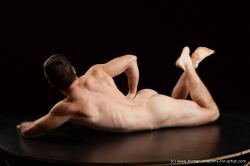 Nude Man Slim Short Brown Standard Photoshoot Realistic